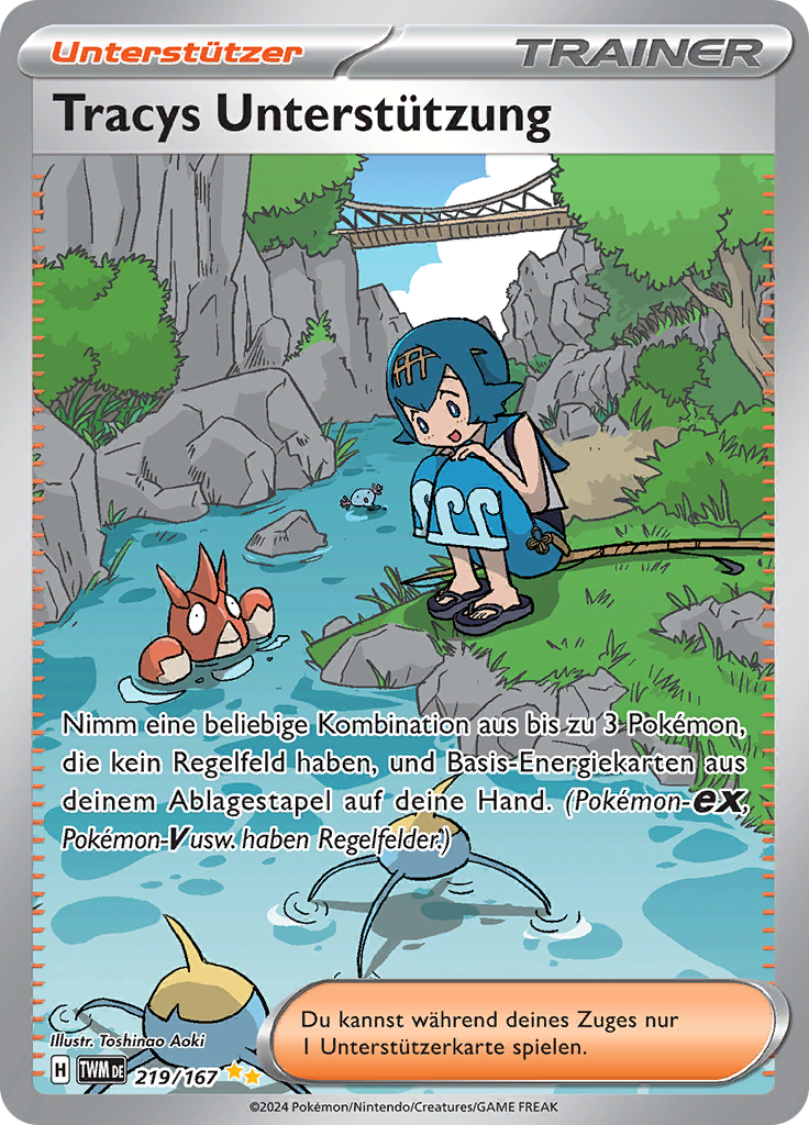 Tracys Unterstützung