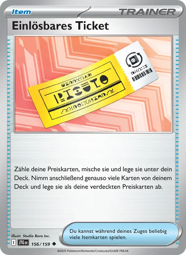 Einlösbares Ticket