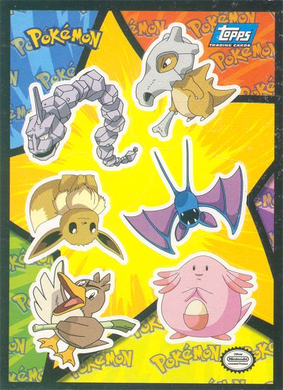 Onix, Cubone, Eevee, Zubat, Farfetch'd, Chansey